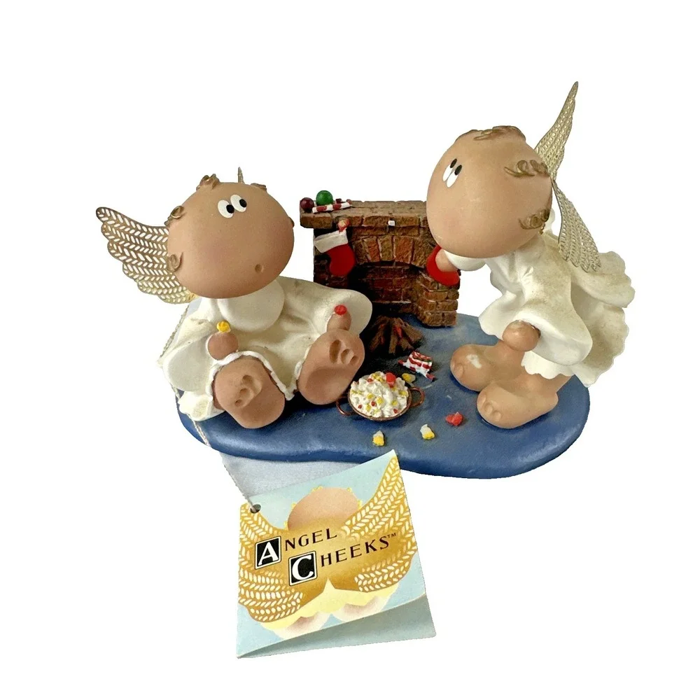 2001 Angel Cheeks Russ Double Angel Cheeks w/ FireplaceBase Kirks Kritters NWT